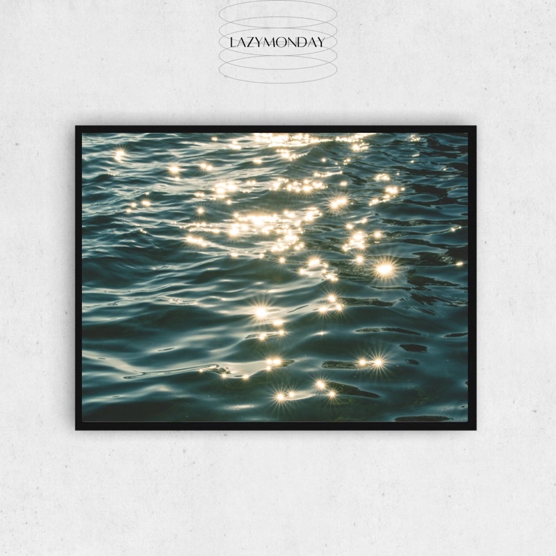 พร้อมส่ง🌊 โปสเตอร์ภาพถ่ายทะเล Sea lights✨ ขนาด 50x70 cm