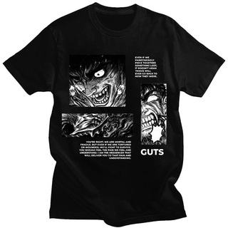 [100% Cotton] เสื้อยืด พิมพ์ลายกราฟฟิคอนิเมะกราฟฟิค Berserk Guts สไตล์ญี่ปุ่น ฮาราจูกุ วินเทจ ฮิปฮอป สําหรับผู้ชาย