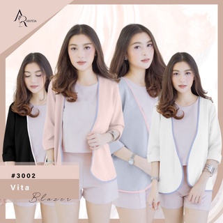 ARINDA Blazer 3002 : เสื้อคลุม Blazer สดใสไม่ซ้ำด้วยดีเทลแต่งขอบ