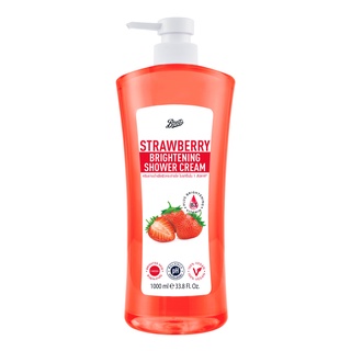 Boots Strawberry Brightening Shower Cream บู๊ทส์ สตรอว์เบอร์รี่ ไบรท์เทนนิ่ง ชาวเวอร์ครีม 1000 มล.