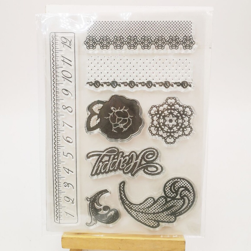ฤดูใบไม้ผลิซิลิโคนใสยางแสตมป์ Cling ไดอารี่ Scrapbooking DIY