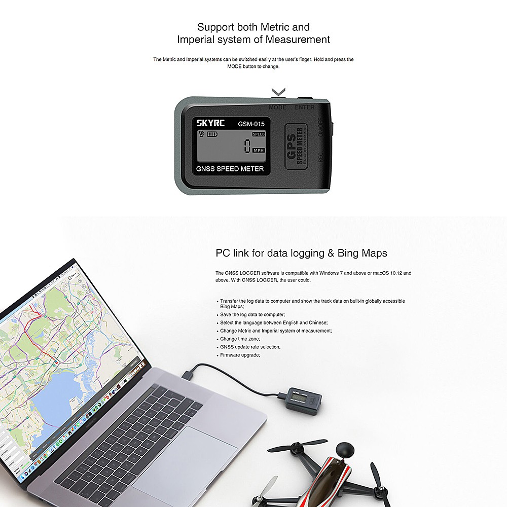 Smyrc Gsm - 015 Gns Gps Speed Meter Rc โดรนเครื่องบินเฮลิคอปเตอร์วิทยุ ...