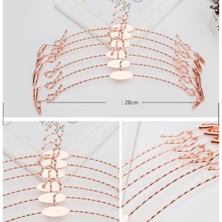 AB001 ไม้หนีบผ้าสีทองไม้แขวนเคลือบทองคำ (10ชิ้น）28cm