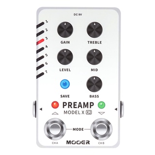 Mooer Preamp X2 แป้นเหยียบเอฟเฟคกีตาร์ไฟฟ้า แบบดิจิทัล 14 ช่อง