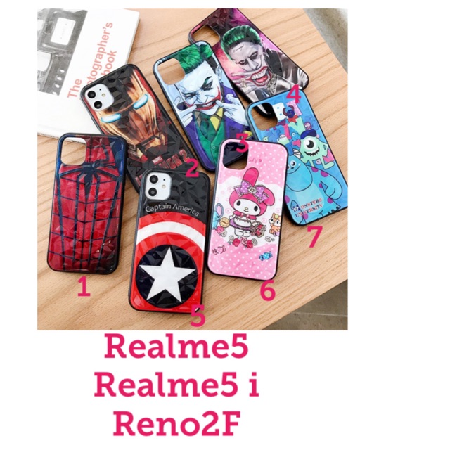 เคส Realme5 Realme5i realmec3 realme6i งาน3D(7ลาย)