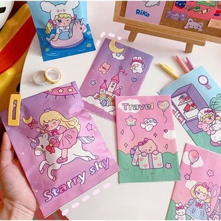 🍒 พร้อมส่ง 🍒 ซองกระดาษพิมพ์ลายการ์ตูน Cute princess ถุงกระดาษใส่ของขวัญ ซองกระดาษใส่ขนม