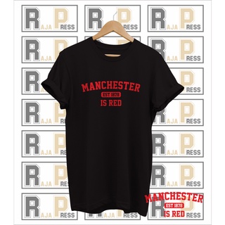 เสื้อยืดผ้าฝ้าย เสื้อยืด ลาย Manchester IS RED Dtf หน้าจอพิมพ์