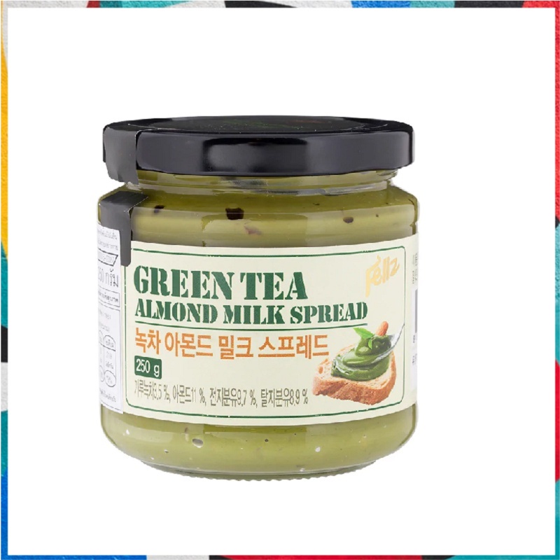 &gt;&gt;ส่งจากไทย&gt;&gt;แยมชาเขียวอัลมอนด์  เกาหลี /  Feliz Green Tea Almond Milk Spread 녹차아몬드스프레드  250g