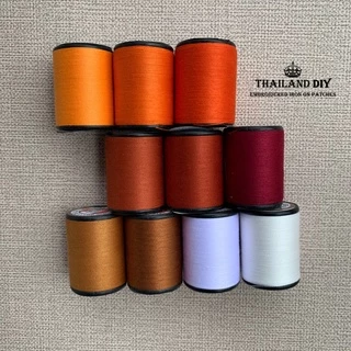 🧵 ด้ายเย็บจีวรพระ ตราเสือ 🧵 ด้ายสีจีวร ด้ายเย็บผ้า ด้าย WOP ด้ายเย็บผ้าคละสี สีทองส้ม ด้ายสีแก่นบวร สีพระราชทาน สังฆทาน