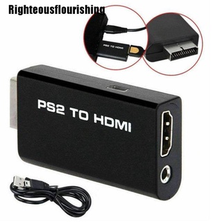 (Righteousflourishing) อะแดปเตอร์แปลงวิดีโอ Ps2 เป็น Hdmi พร้อมเอาท์พุตเสียง 3.5 มม. สําหรับมอนิเตอร์ Hdtv