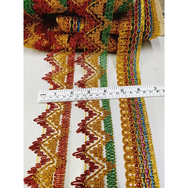 ลูกไม้เทปดิ้นทอง 💞 สำหรับตกแต่ง🏄🏻‍♀️🌷