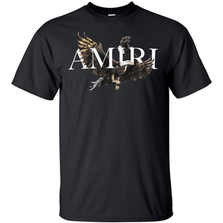 [S-5XL]เสื้อยืด ผ้าฝ้าย 100% พิมพ์ลายโลโก้ Amiri Eagle สวมใส่สบาย แฟชั่นสําหรับผู้ชาย