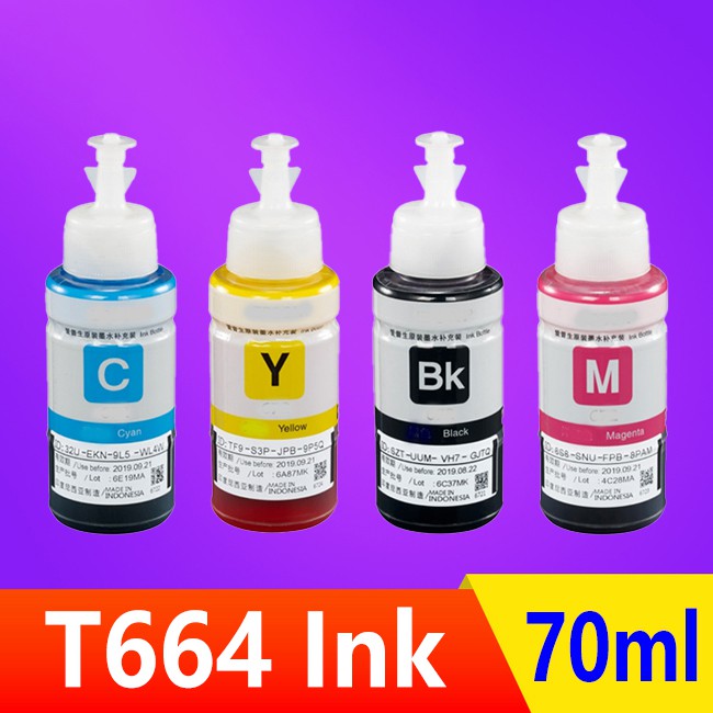 หมึกเติม Epson T664 หมึก 664 หมึกเติมสำหรับ epson L120 L121 L210 L220 L300 L310 L360 L380 L565 L1300