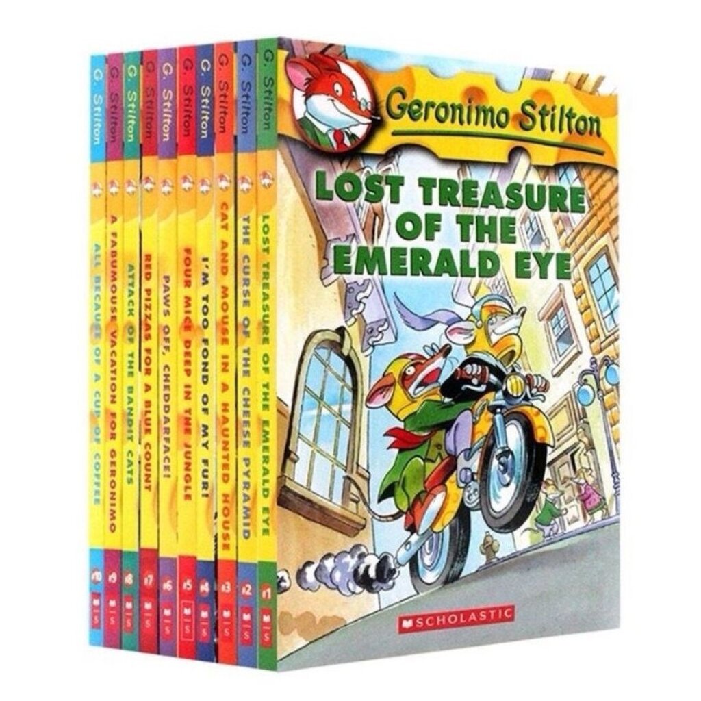(พร้อมส่ง) Geronimo Stilton 1-10 ( 1 ชุดมี 10 เล่ม) หนังสือเด็ก หนังสือภาษาอังกฤษ