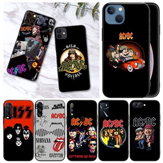 เคสโทรศัพท์มือถือแบบนิ่ม ลายวง acdc สีดํา สําหรับ vivo y11 y12 y15 y17 y19 y20 y20i y20s y11s y5s