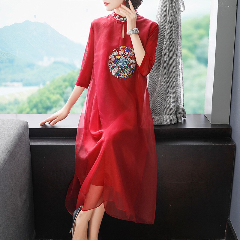 Zen Tea ชุดเดรสสําหรับสตรีทรงหลวม 36116 society777s.th ThaiPick