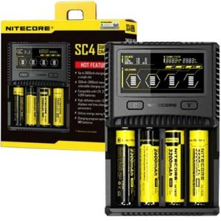 เครื่องชาร์จอัจฉริยะ Nitecore SC4 หน้าจอแสดงผล Digital ชาร์จไว(สินค้าไม่รวมถ่าน)