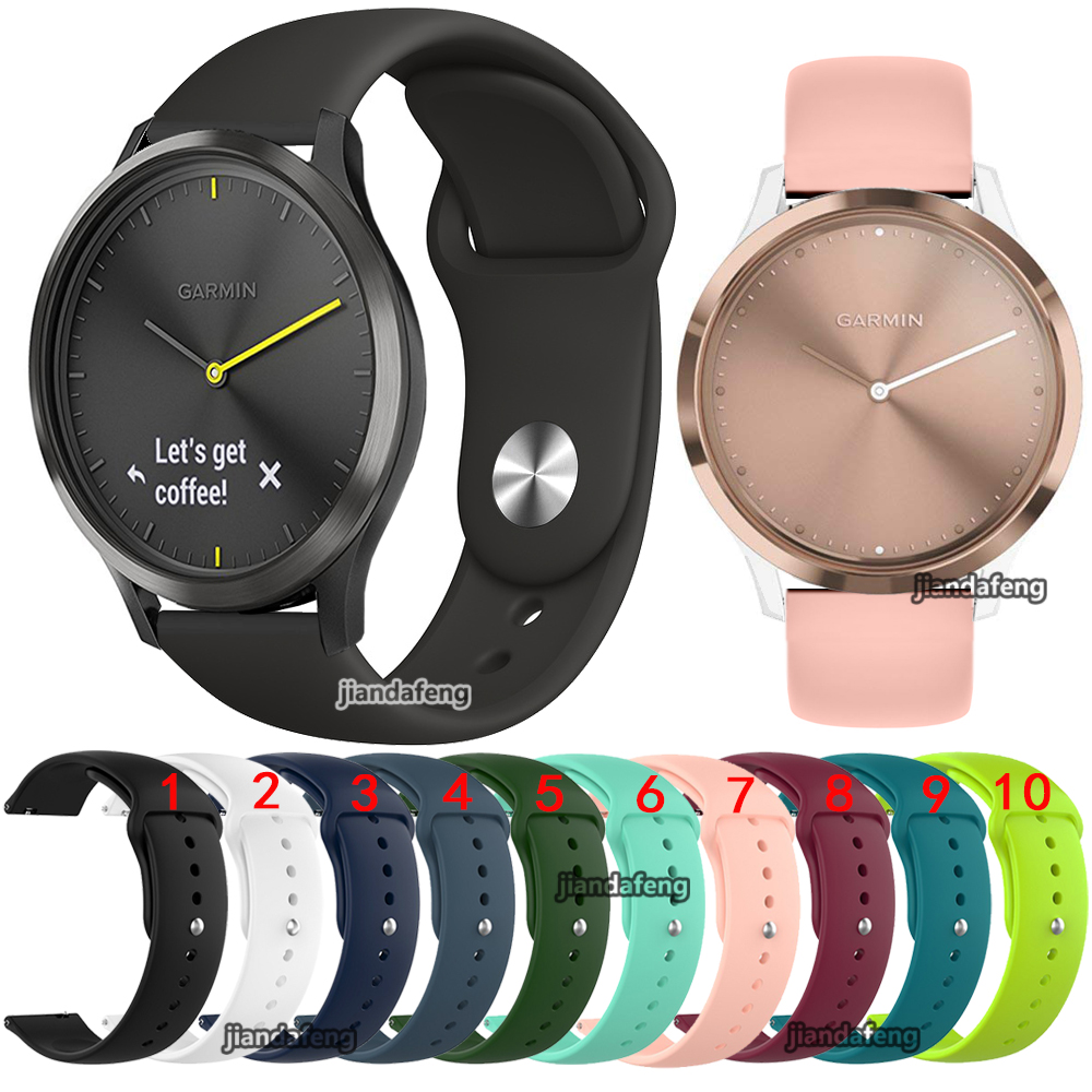 สายนาฬิกาข้อมือซิลิโคน สําหรับ Garmin Vivomove HR Watch