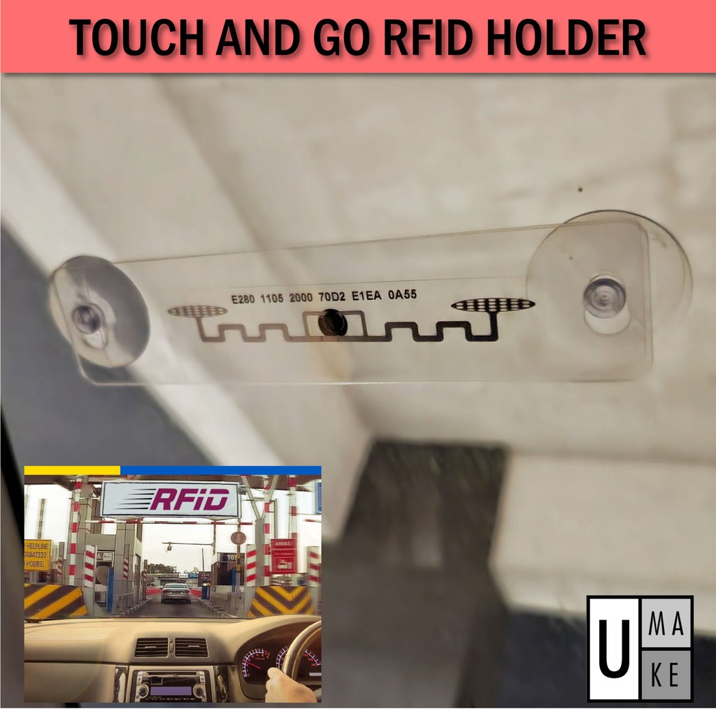 RFID Holder for Car Touch n Go TNG RFID Tag Sticker Smart Tag For Car (Even Tinted windscreen สามารถ