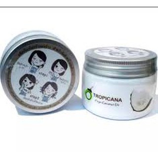 Tropicana oil dessicate coconut oil scrubเจลสครับมะพร้าว นวดผิวหน้าและผิวกาย 120g