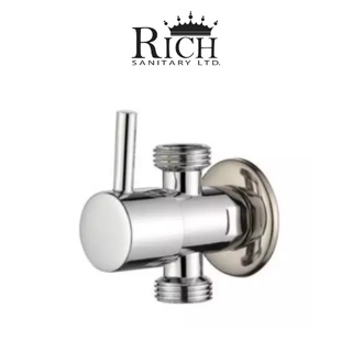 Rich Collection Stop Valve 2 way วาล์วลอยสามทาง ด้ามปัดเซรามิค SV-02241 โครเมี่ยม ทองเหลืองเเท้ วาล์วก๊อกน้ำ วาล์วฝักบัว