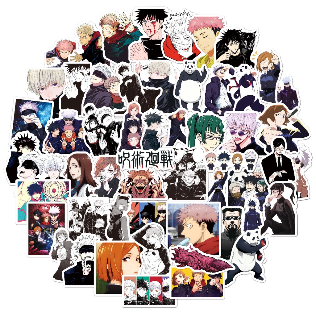 55 ชิ้น Jujutsu Kaisen ร้อนญี่ปุ่นอะนิเมะสติกเกอร์กันน้ํา