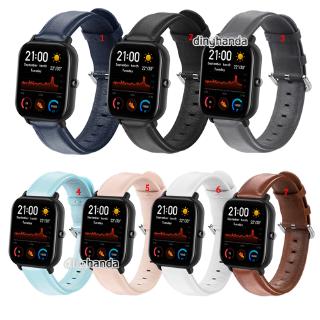 สายหนังลูกวัวสำหรับ Huami Amazfit GTS 2e GTS2 mini GTS3 Smart Watch