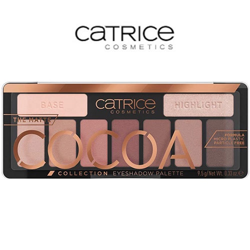 Catrice The Matte Cocoa Collection อายแชโดว์ 9 สี พาเลตต์แต่งตา กลิตเตอร์ หลายสี ชิมเมอร์ แมตต์