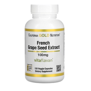 California Gold Nutrition, French Grape Seed Extract 100 mg 120 Veggie Caps