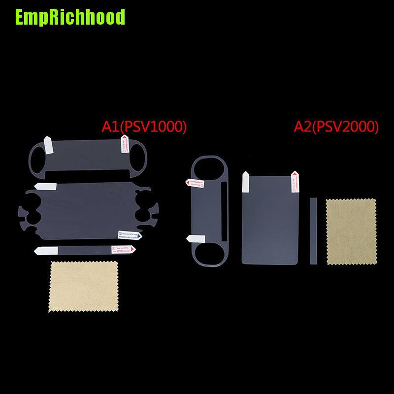 (Emprichhood) ฟิล์มกันรอยหน้าจอหน้าและหลังสําหรับ Psv1000 / 2000 Hd