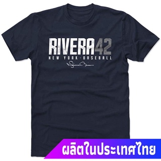แขนสั้นcrew neckNew York Yankees MBL เบสบอลแขนสั้น  ระบายอากาศได้  คอกลม การพิมพ์แฟชั่น 500 LEVEL Mariano Rivera Shirt -