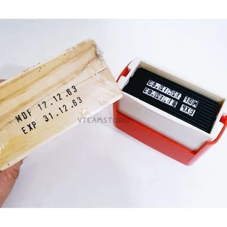 ตัวปั๊ม ตรายาง เครื่องพิมพ์วันผลิต วันหมดอายุ ชุดตรายางวันผลิต/หมดอายุ รุ่น DIY ปรับแต่งอักษรเอง EXP