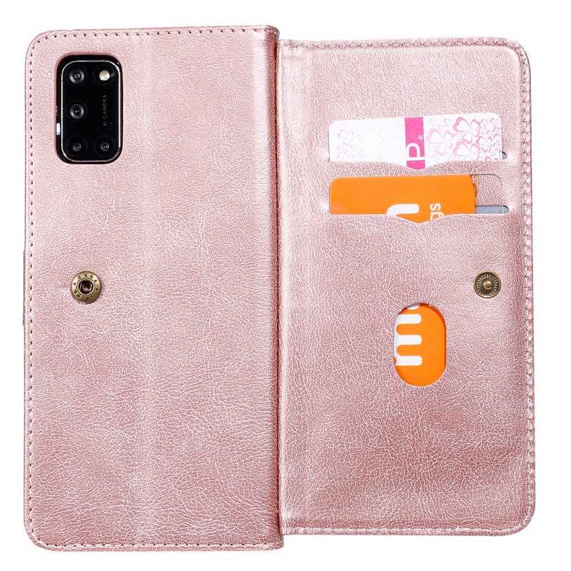 For Oppo A52 A92 A15 A32 A73 4G A93 A73 5G Fashionable Luxury Retro Bag Multi-function Design Wallet Card Slots Soft Pu Leather Flip Magnetic Lock Covering Full Protection Moblie Phone Holder Skin Stand Cover Case #4