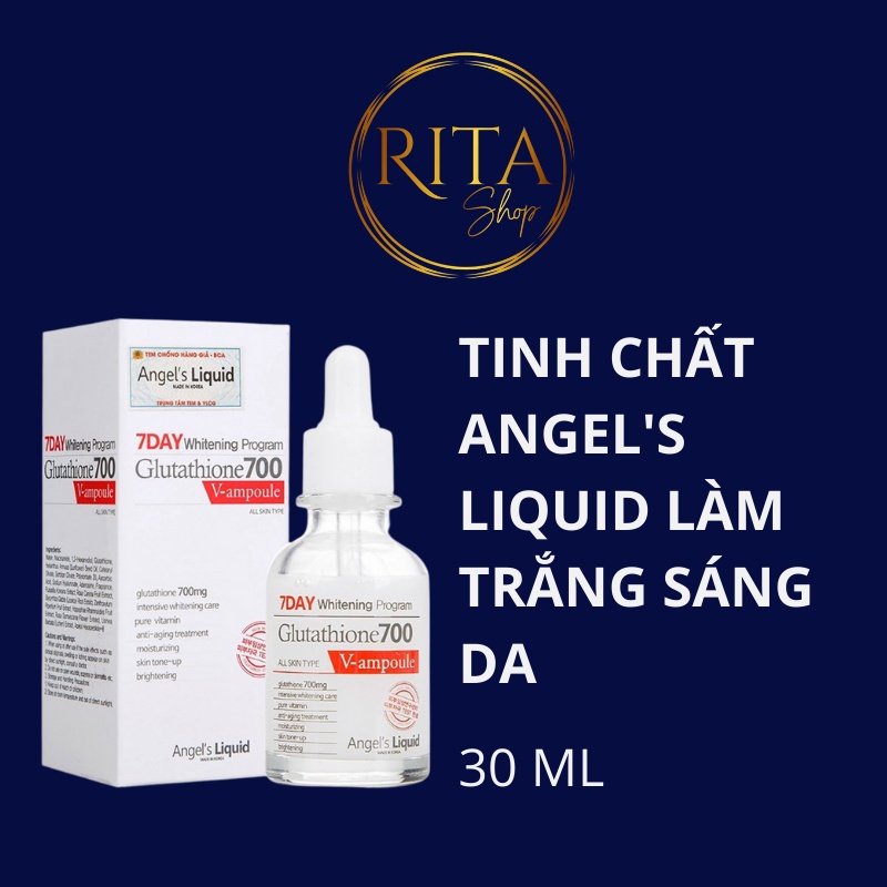 Angel 's Liquid Glutathione Serum + 5 % HA 7 Day Whitening Program 700V-Ampoule 30ml ผิวขาว