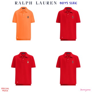 RALPH LAUREN BEAR COTTON MESH POLO SHIRT ( BOYS SIZE 8-20 YEARS )