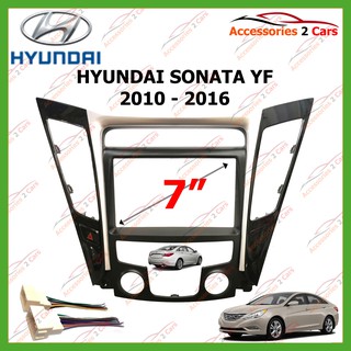 หน้ากากเครื่องเล่น  HYUNDAI SONATA Manual air 2DIN  ปี2010-2016   รหัส NV-HY-031