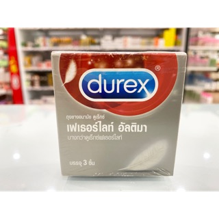 Durex fetherlite ultima ถุงยางอนามัย ดูเร็กซ์ เฟเธอร์ไลท์ อัลติมา แพคมิดชิด ไม่ระบุสินค้าหน้ากล่อง