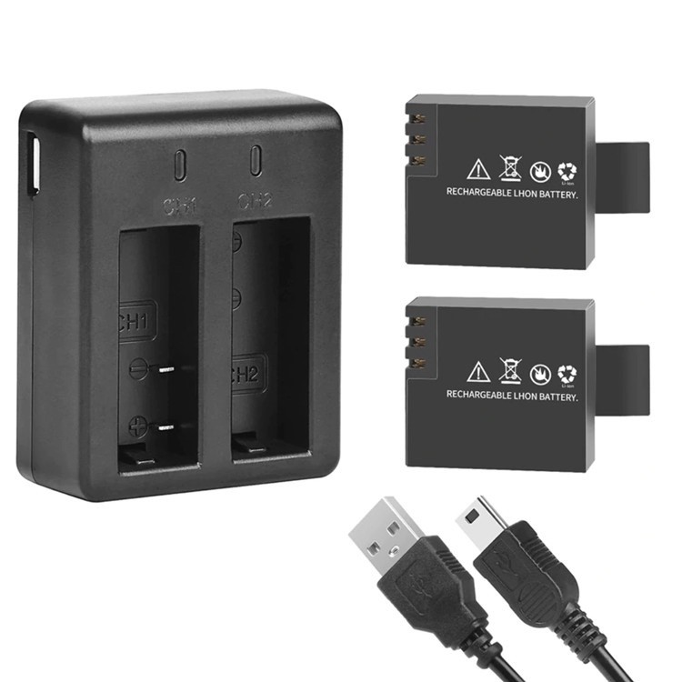 SJCAM DUAL-SLOT CHARGER + Battery x 2 for SJCAM