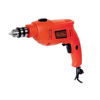 ✨ขายดี✨ BLACK&amp;DECKER สว่านกระแทก รุ่น TB555-B1 ขนาด 10 มม. กำลัง 550 วัตต์ สีส้ม - ดำ 🚚พิเศษ!!✅