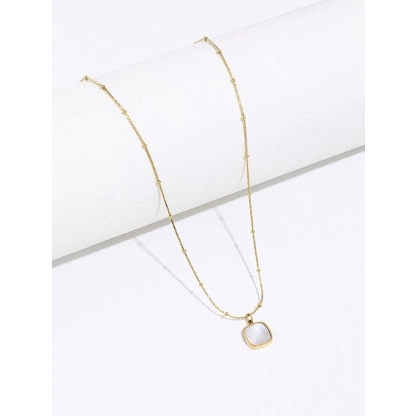 สร้อยคอมินิมอล เคลือบทอง 14k