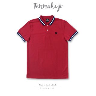 เสื้อโปโลมีสไตล์  แบรนด์  Temmakoji  แดงเลือดหมู เก็บปลายทางได้