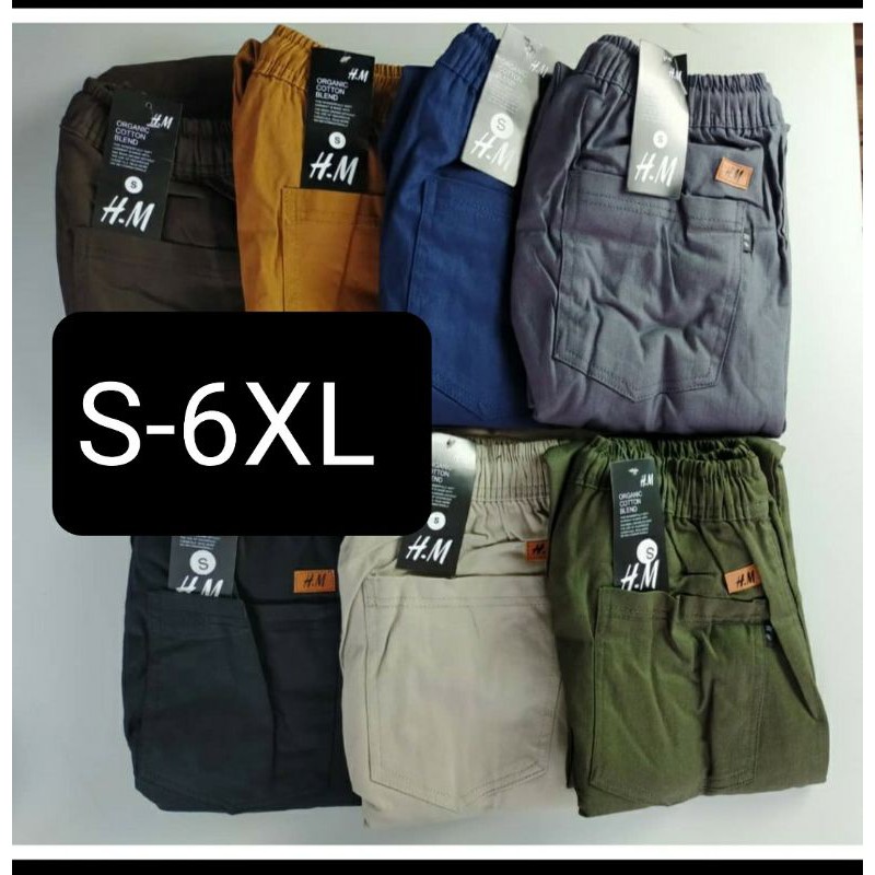 BS Jogger Slack HM Pants Men Ladies S 6XL Cotton Mix