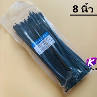 สายรัด CABLE TIES สำหรับจัดเก็บสายไฟ 4/6/8/10/12/14 นิ้ว สีดำ เคเบิ้ลไทร์ ทนทาน diy งานช่าง 100 เส้น