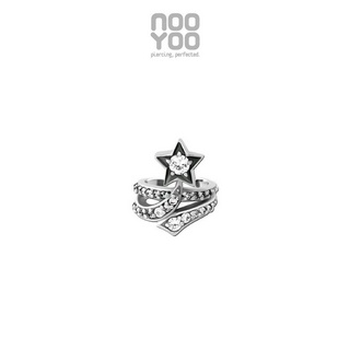 NooYoo ต่างหูสำหรับผิวแพ้ง่าย Ear cuff HANGING STAR Surgical Steel