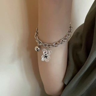 สร้อยข้อมือโซ่สลับไข่มุกจี้รูปภาพ กำไลไข่มุก สร้อยข้อมือไข่มุก สร้อยทอง เครื่องประดับ สร้อย แฟชั่นผู้หญิงเกาหลีA09-01-11