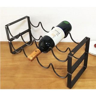 ชั้นวางขวดไวน์ แบบเหล็กดัด ที่วางขวดไวน์ เคาน์เตอร์บาร์ ชั้นเก็บไวน์ Red wine storage rack