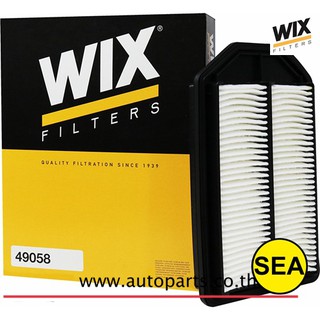 ไส้กรองอากาศ WIX สำหรับ HONDA CRV 2.4 ปี 07-10  49058 (1ชิ้น)