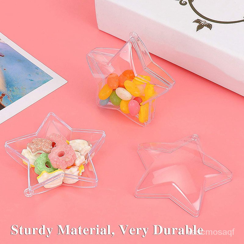 10 Sets 80mm DIY Fillable Balls Clear Plastic Ornaments Balls Christmas ...