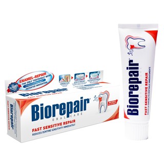 Biorepair Oral care Fast sensitive (ยาสีฟันไบโอรีแพร์ สูตรฟาสเซนซิทีฟ 75G)