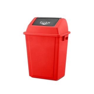 ถังขยะพลาสติกทรงเหลี่ยม ฝาสวิง COMBI WARE RX-60X-RED สีแดง ขนาด 60 ลิตร ถังขยะ Square Plastic Trash Can COMBI WARE RX-60